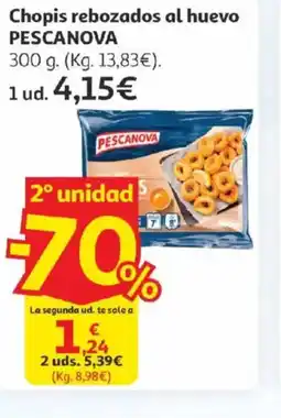 Alcampo PESCANOVA Chopis rebozados al huevo oferta