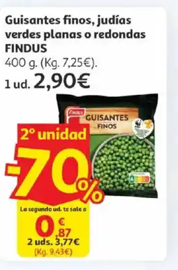 Alcampo FINDUS Guisantes finos, judías verdes planas o redondas oferta