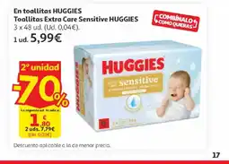 Alcampo HUGGIES En toallitas Toallitas Extra Care Sensitive oferta