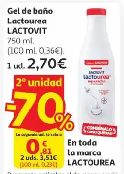 Alcampo LACTOVIT Gel de baño Lactourea oferta