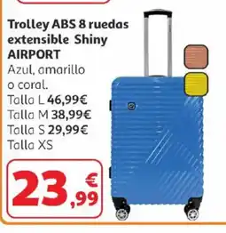Alcampo AIRPORT Trolley ABS 8 ruedas extensible Shiny oferta
