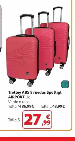 Alcampo AIRPORT Trolley ABS 8 ruedas Spotligt oferta
