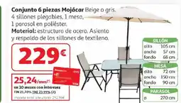 Alcampo Conjunto 6 piezas Mojácar oferta