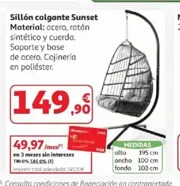 Alcampo Sillón colgante Sunset oferta
