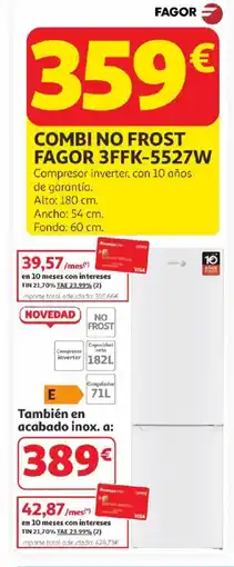 Alcampo FAGOR Combi no frost 3FFK-5527W oferta