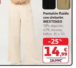 Alcampo INEXTENSO Pantalón fluido con cinturón oferta