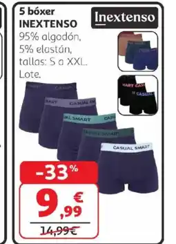 Alcampo INEXTENSO 5 bóxer oferta