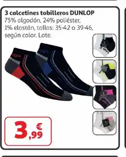 Alcampo DUNLOP 3 calcetines tobilleros oferta