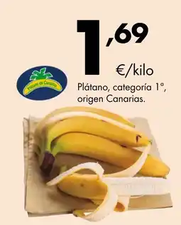 Supermercados Lupa Plátano, categoría 1ª, origen Canarias oferta