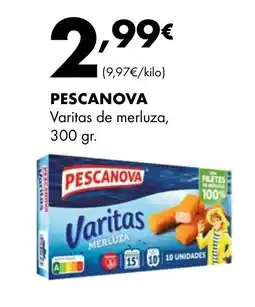 Supermercados Lupa PESCANOVA Varitas de merluza oferta
