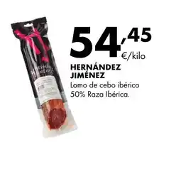 Supermercados Lupa HERNÁNDEZ JIMÉNEZ Lomo de cebo ibérico 50% Raza Ibérica oferta