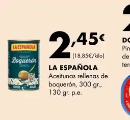 Supermercados Lupa LA ESPAÑOLA Aceitunas rellenas de boquerón oferta