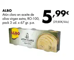 Supermercados Lupa ALBO Atún claro en aceite de oliva virgen extra oferta