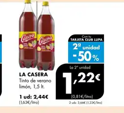 Supermercados Lupa LA CASERA Tinto de verano limón oferta