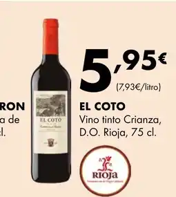 Supermercados Lupa EL COTO Vino tinto Crianza D.O. Rioja oferta