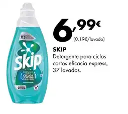 Supermercados Lupa SKIP Detergente para cortos eficacia express, 37 lavados oferta