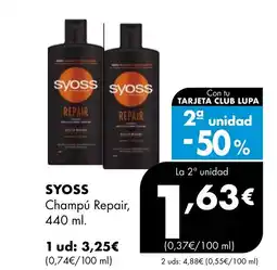 Supermercados Lupa SYOSS Champú Repair oferta