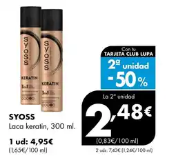 Supermercados Lupa SYOSS Laca keratin oferta