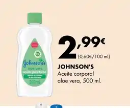 Supermercados Lupa JOHNSON'S Aceite corporal aloe vera oferta