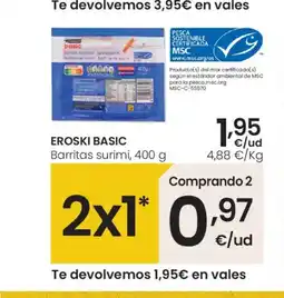 Eroski EROSKI BASIC Barritas surimi oferta