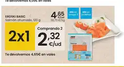 Eroski EROSKI BASIC Salmón ahumado oferta