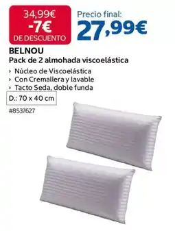 Costco Seda - pack de 2 almohada viscoelástica oferta