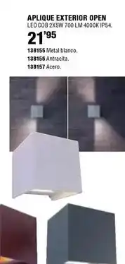 Ferrcash Aplique exterior open oferta