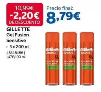 Costco Gillette - gel fusion sensitive oferta