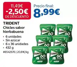 Costco Trident - chicles sabor hierbabuena oferta