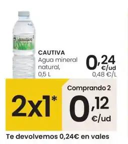 Eroski CAUTIVA Agua mineral oferta