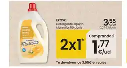 Eroski EROSKI Detergente líquido Marsella, 50 dosis oferta