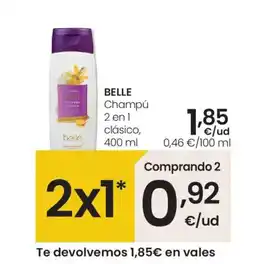 Eroski BELLE Champú 2 en 1 clásico oferta