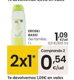 Eroski EROSKI BASIC Gel familiar oferta