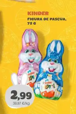 Supermercados Plaza KINDER Figura de pascua oferta