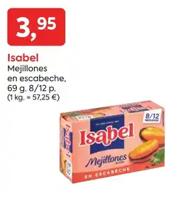 Suma Supermercados ISABEL Mejillones en escabeche oferta