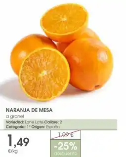Supermercados Plaza Naranja de mesa oferta