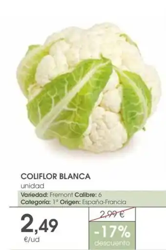Supermercados Plaza Coliflor blanca oferta
