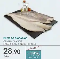 Supermercados Plaza Filete de bacalao oferta