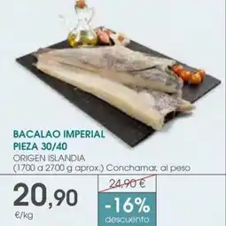 Supermercados Plaza Bacalao imperial pieza 30/40 oferta