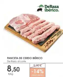 Supermercados Plaza Panceta de cerdo ibérico oferta