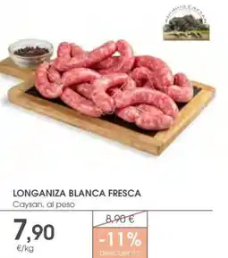 Supermercados Plaza Longaniza blanca fresca oferta