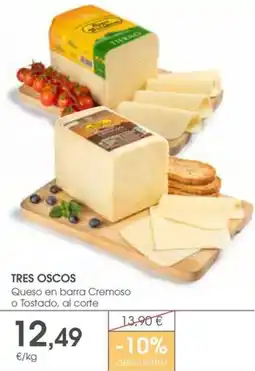Supermercados Plaza TRES OSCOS Queso en barra Cremoso o Tostado oferta