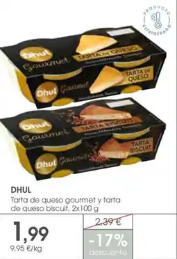 Supermercados Plaza DHUL Tarta de queso gourmet y tarta de queso biscuit oferta