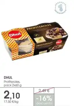 Supermercados Plaza DHUL Profiteroles oferta