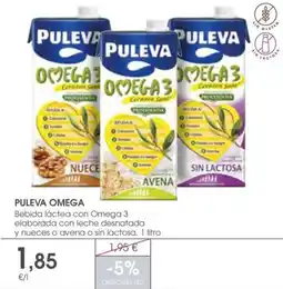Supermercados Plaza PULEVA OMEGA Bebida láctea con Omega 3 elaborada con leche desnatada y nueces o avena o sin lactosa oferta