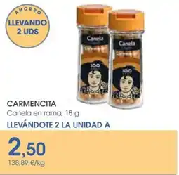Supermercados Plaza CARMENCITA Canela en rama oferta
