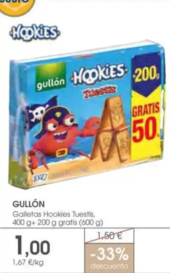 Supermercados Plaza GULLÓN Galletas Hookies Tuestis oferta