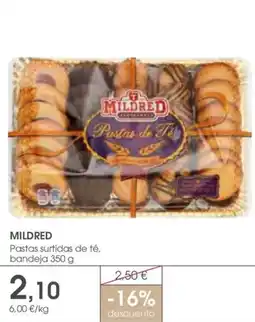 Supermercados Plaza MILDRED Pastas surtidas de té, bandeja oferta