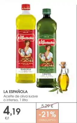 Supermercados Plaza LA ESPAÑOLA Aceite de oliva suave o intenso oferta