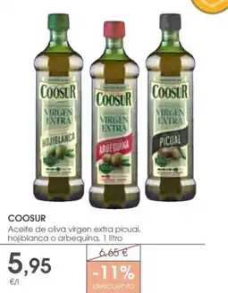 Supermercados Plaza COOSUR Aceite de oliva virgen extra picual, hojiblanca o arbequina oferta